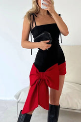 BXOXO - Tie-up Straps Bow Pack Hip Dress